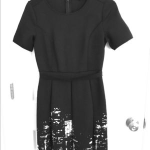Black short sleeved dress